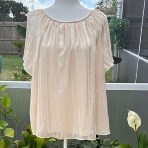 LC Lauren Conrad Elegant Cream Women's Top